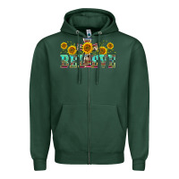 Sports Green western believe sunflowers flowers Zipper Hoodie - BarkalooDesign