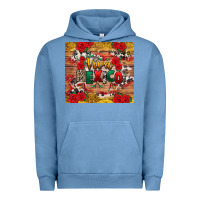 Pigment Pebble Blue Viva Mexico Urban Hoodie - texasbilliewilder