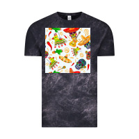 Cloud Black mexico seamless pattern Vintage Tee - FaDigitalArtStudio