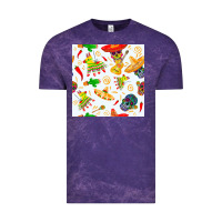 Cloud Purple mexico seamless pattern Vintage Tee - FaDigitalArtStudio