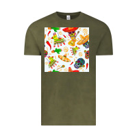 Vintage Olive mexico seamless pattern Vintage Tee - FaDigitalArtStudio