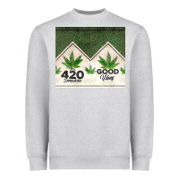 Heather Grey 420 somewhere good vibes weed tumbler2 Heavyweight Sweatshirt - CTS Tumbler Store