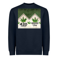 Navy 420 somewhere good vibes weed tumbler2 Heavyweight Sweatshirt - CTS Tumbler Store