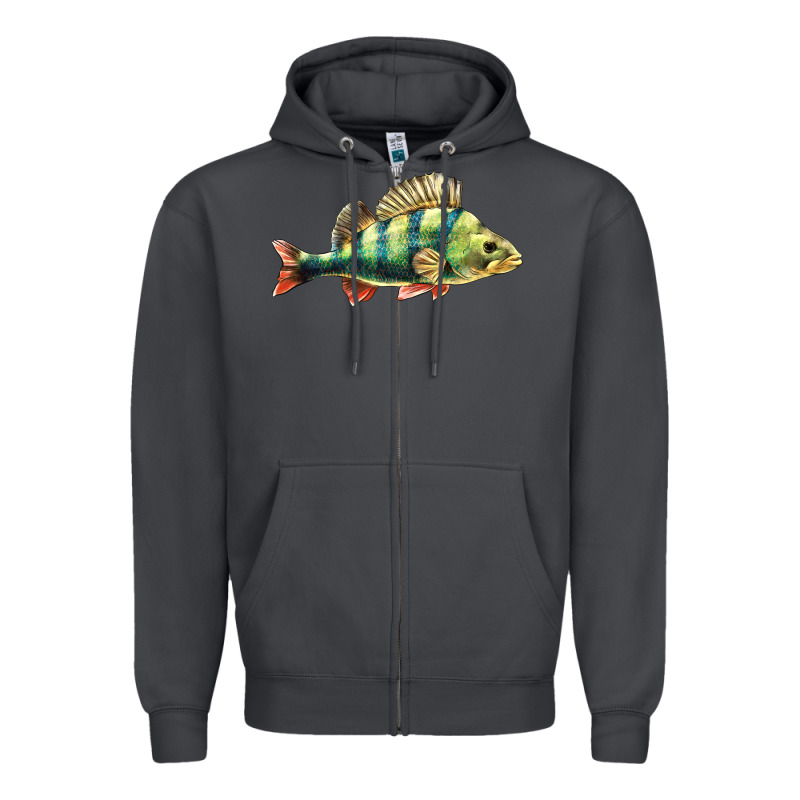 Perch Fish Zipper Hoodie by LillyAllenDesigns | Teevron