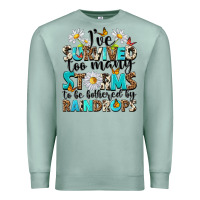 Seafoam ive survived too many storms to be bothered by rai Premium Sweatshirt - NancyCooperArtShop
