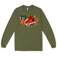 Army Green cowgirl hat with gifts and cookies Long Sleeve Tee - AdoDesignShop