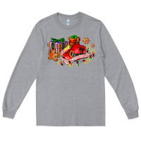 Heather Grey cowgirl hat with gifts and cookies Long Sleeve Tee - AdoDesignShop