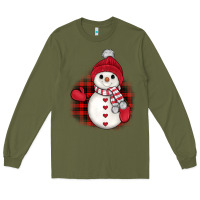 Army Green christmas snowman Long Sleeve Tee - JahusDesignShop