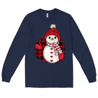 Navy christmas snowman Long Sleeve Tee - JahusDesignShop