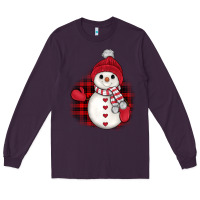 Plum christmas snowman Long Sleeve Tee - JahusDesignShop