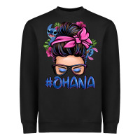 Black ohana stitch messy bun Heavyweight Sweatshirt - Zillion Design Studio