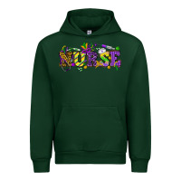 Forest Green Mardi Gras Day Nurse Urban Hoodie - NancyCooperArtShop