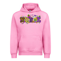 Fuchsia Pink Mardi Gras Day Nurse Urban Hoodie - NancyCooperArtShop