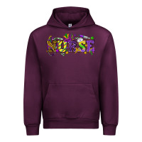 Mauve Wine Mardi Gras Day Nurse Urban Hoodie - NancyCooperArtShop