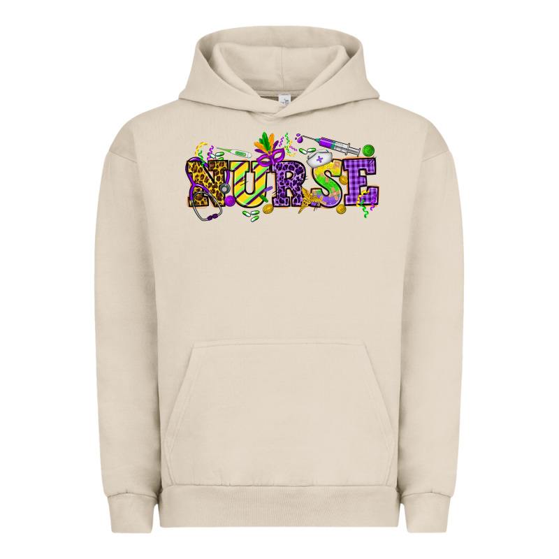 Mardi Gras Day Nurse Urban Hoodie by NancyCooperArtShop | Teevron