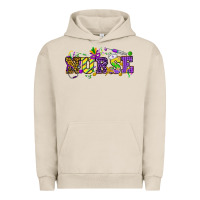 Pigment French Oak Mardi Gras Day Nurse Urban Hoodie - NancyCooperArtShop