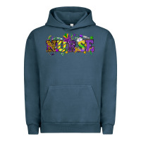 Pigment Midnight Navy Mardi Gras Day Nurse Urban Hoodie - NancyCooperArtShop
