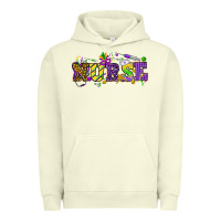 Pigment Pistachio Mardi Gras Day Nurse Urban Hoodie - NancyCooperArtShop