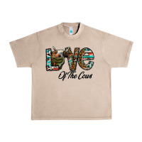 French Oak lov of thecows Urban Heavy Tee - CowhideDigitalArt