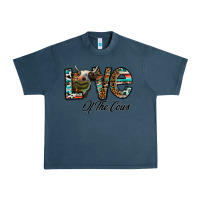 Midnight Navy lov of thecows Urban Heavy Tee - CowhideDigitalArt