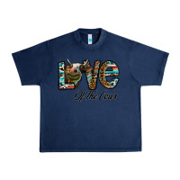 Navy lov of thecows Urban Heavy Tee - CowhideDigitalArt