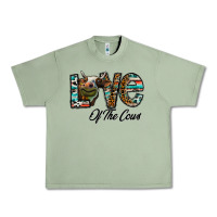 Oil Green lov of thecows Urban Heavy Tee - CowhideDigitalArt