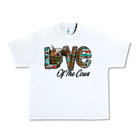 White lov of thecows Urban Heavy Tee - CowhideDigitalArt