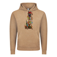 Vintage Coffee christmas german shepherd Vintage Hoodie - RanaPortraitStore