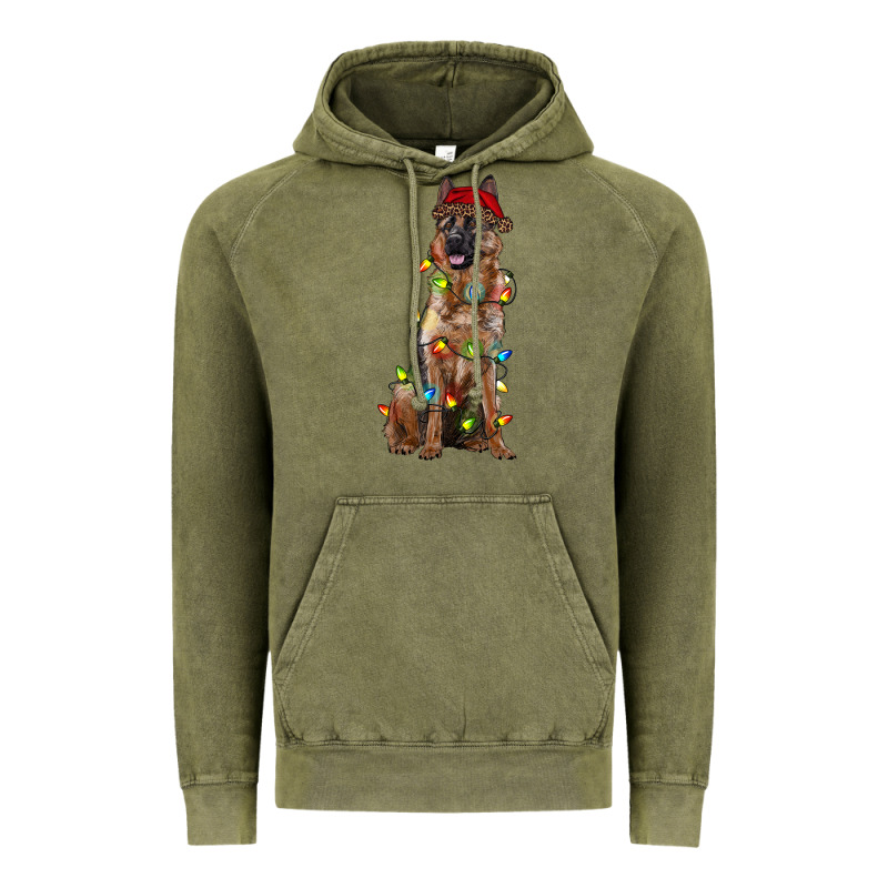 Christmas German Shepherd Vintage Hoodie by RanaPortraitStore | Teevron