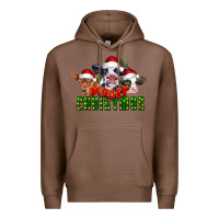 Chestnut Mooey Christmas Cows Premium Hoodie - LillyAllenDesigns