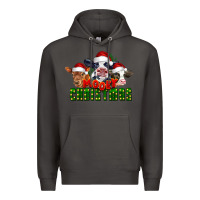 Smoke Mooey Christmas Cows Premium Hoodie - LillyAllenDesigns