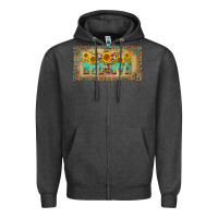 Charcoal Heather western believe leopard aztek license plate template Zipper Hoodie - BarkalooDesign