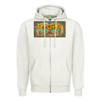 Oatmeal Heather western believe leopard aztek license plate template Zipper Hoodie - BarkalooDesign