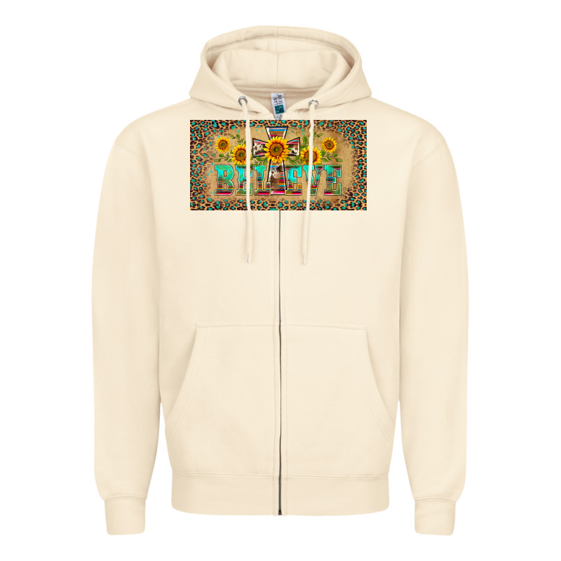 Western Believe Leopard Aztek License Plate Template Zipper Hoodie by BarkalooDesign | Teevron
