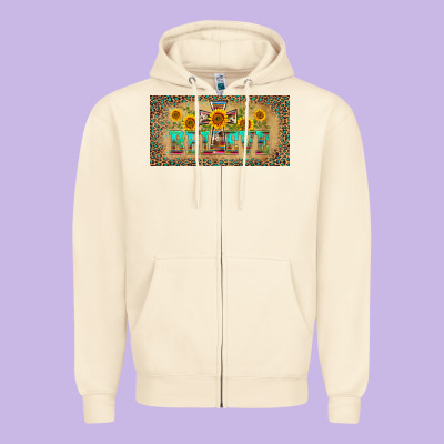 Western Believe Leopard Aztek License Plate Template Zipper Hoodie Designed By Barkaloodesign