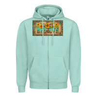 Seafoam western believe leopard aztek license plate template Zipper Hoodie - BarkalooDesign