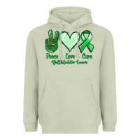 Matcha Peace love cure Gallbladder Cancer Heavyweight Hoodie - NancyCooperArtShop