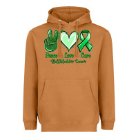Meerkat Peace love cure Gallbladder Cancer Heavyweight Hoodie - NancyCooperArtShop