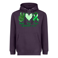 Plum Peace love cure Gallbladder Cancer Heavyweight Hoodie - NancyCooperArtShop