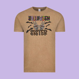 Halloween Sister Vintage Tee Designed By Cowhidedigitalart