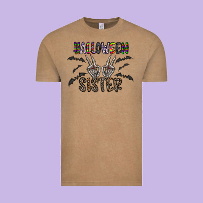 Halloween Sister Vintage Tee Designed By Cowhidedigitalart