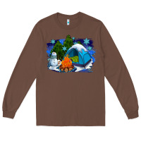 Chestnut winter camping with camp fire Long Sleeve Tee - AdoDesignShop