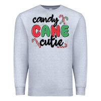 Heather Grey candy cane cutie Premium Sweatshirt - MaliasSmallBusiness