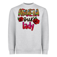 Heather Grey abuela our lady Heavyweight Sweatshirt - CTS Tumbler Store