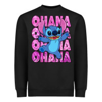 Black ohana stitch Heavyweight Sweatshirt - Zillion Design Studio