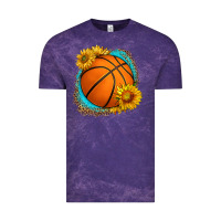 Cloud Purple western basketball with sunflower Vintage Tee - HRA Design Shop