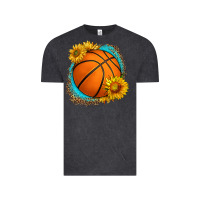 Vintage Black western basketball with sunflower Vintage Tee - HRA Design Shop