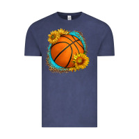 Vintage Denim western basketball with sunflower Vintage Tee - HRA Design Shop