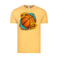 Vintage Mustard western basketball with sunflower Vintage Tee - HRA Design Shop
