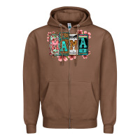 Chestnut license letters floral mama Zipper Hoodie - Jasminsmagicworld